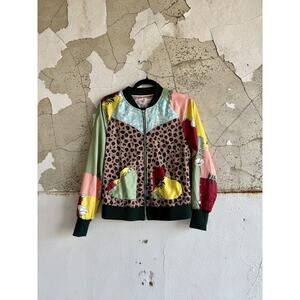Never Fully Dressed Patchwork Bomber Jacket NWT Women’s US 4